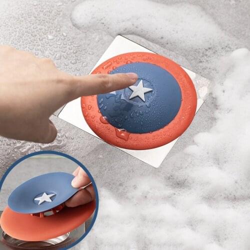 3PCS Shield Floor Drain Cover Universal Deodorant Plug Bathtub Plug Household Kitchen Sink Filter Shower Drain Stopper