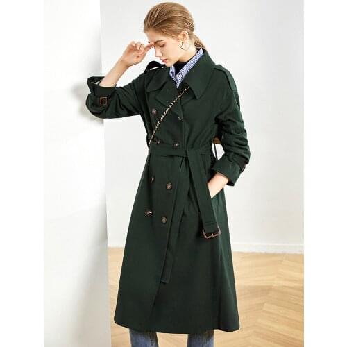 Pendant windbreaker womens 2021 new medium and long temperament popular Korean loose high-end atmospheric spring and autumn