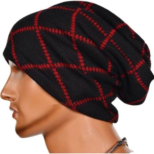 Winter Adult Unisex Knitting Beanies Caps for Men Outdoor Ski Mountaineering Ride Bike Hat Women Stripe Package Head Dad Cap W31