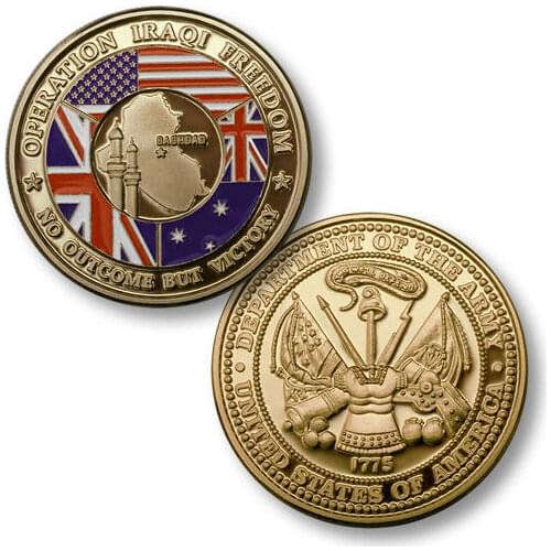 Low price Custom made gold coin hot sales U.S. Merlin Gold Challenge Coin High quality metal usa Military coins FH810193