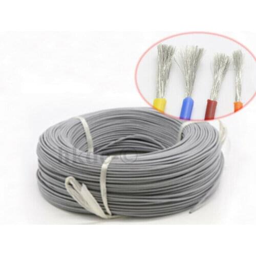 1-20Meters Gray 12-30AWG UL American Standard Flexible Silicone Wire Cable Heatproof Soft Silicone Gel Wire Cable