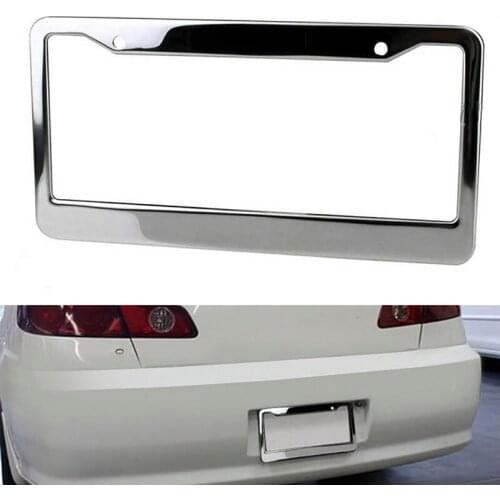 1pc of stainless steel silver mframe label cover screw cap etal car license plate