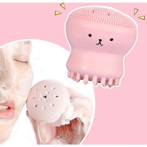 1PCS Silicone Facial Cleaning Brush Small Octopus Cleaner Sponge Face Deep Clean Massage Face Scrub Brush Beauty Skin Care Tool