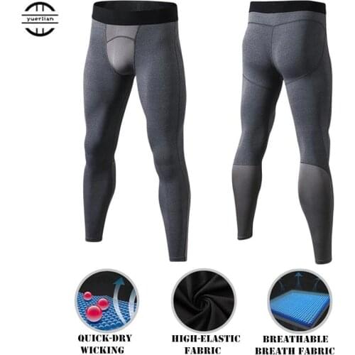 100pcs Men Shapers Exercise 3D Tight Fitness Full Length Pants Quick-dry Wicking High Elastic Breathable Compression Long Pants