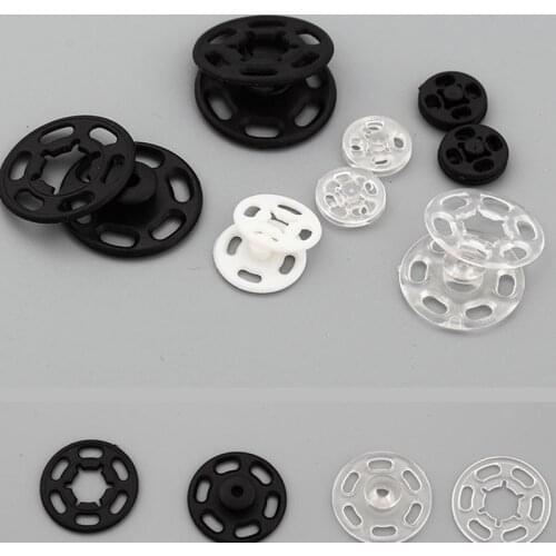 100pcs Plastic Sewing Snap Fastener Press Studs Nylon Buttons For underclothes Leather Craft DIY Accessories