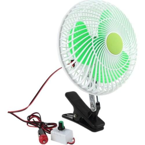 12V SUV Car Stepless Speed Air Cooling Fan Strong Wind Automobile Vehicle Oscillating Swing Clip Fan Car Vehicle Air Cooling