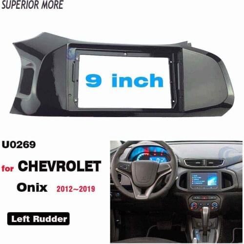 2 Din 9 Inch Car Radio Fascia Panel Frame for Chevrolet Onix 2012-2019 Installation DVD GPS Mp5 ABS+PC Plastic Dash Mount Kit