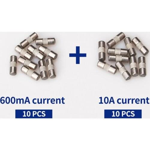 20pcs Ceramic Fuse For Multimeter Instrument 600mA 10A Ceramic British Plug Fuse N58A