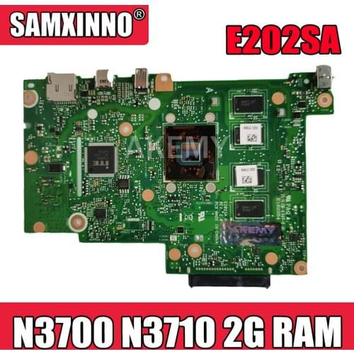 Akemy New E202SA Mainboard For Asus EeeBook E202S E202SA laptop motherboard N3700 N3710 CPU 2G RAM