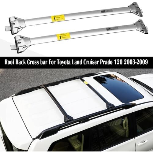 Roof Rack For Toyota Land Cruiser Prado 120 FJ120 LC120 2003-2009 Rails Bar Luggage Carrier Bars top Cross bar Racks Rail Boxes