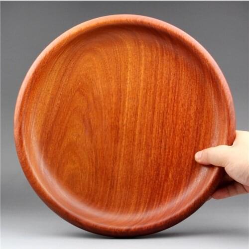 Mahogany large fruit tray Myanmar flower pear wood snacks candies dried fruits solid wood fruit bowl whole wood without splicing
