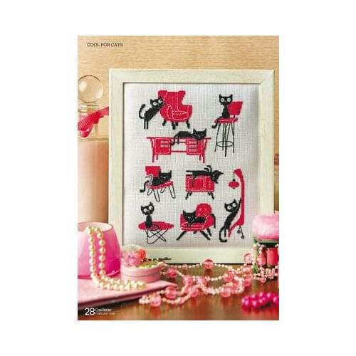 Bonnie Rabbit - Birthday cross stitch kit Animal cotton thread Love lock canvas stitching embroidery A day of naughty black cat