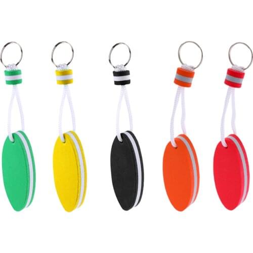 5pcs Ultra-light Portable Oval EVA Boat Yacht Floating Key Ring Keychain