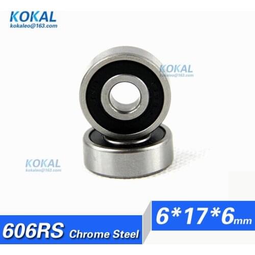 [CM606RS]Free Shipping 10pcs Gcr15 bearing steel closet sliding ball bearing 606RS bearing 606Z 606-2RS R1760ZZ 80016 6*17*6mm