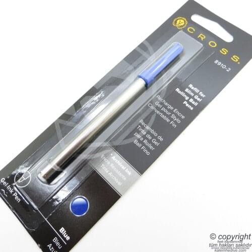 Cross 8910-2 Slim Thin Gel Roller Refill for Roller Blue