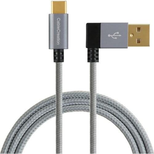 USB C to USB A Cable JORINDO 90 Degree(Right corner) Braided USB C Type C Charging Cable, Compatible MacBook(Pro), Moto Z Droid