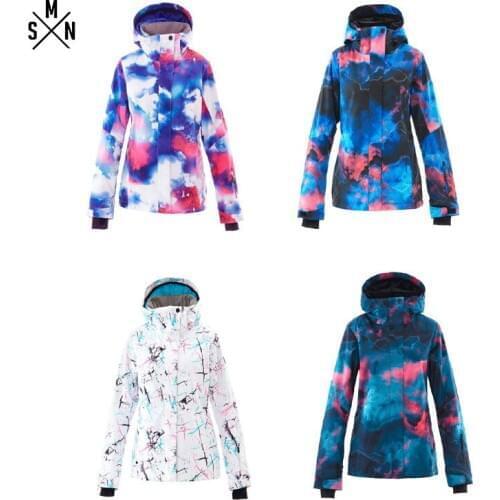 SMN Thick Warm Ski Jacket Women Waterproof Windproof Skiing and Snowboarding Jacket Winter Snow Costumes Outdoor Wear