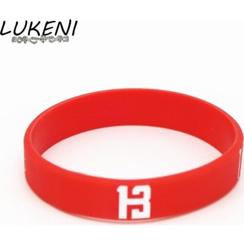 LUKENI 1PC Men Basketball Sport Wristband Silicone Bracelet Rubber Wristbands Cuff Bracelets & Bangles for Fans Gift SH056