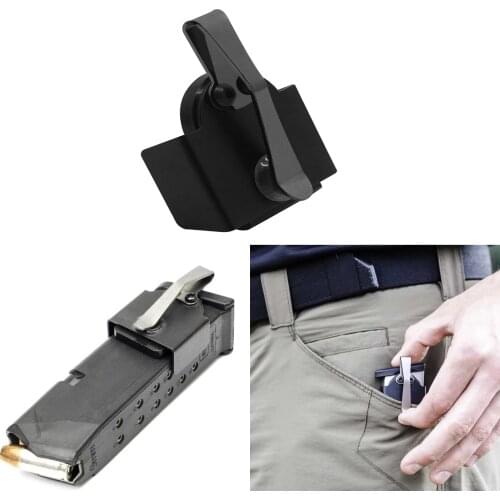 Magnetic Pocket Mag Holder Heavy Duty Magnetic Pocket Magazine Holder Speed Loader Holster Mount for All 9MM Handguns Mag