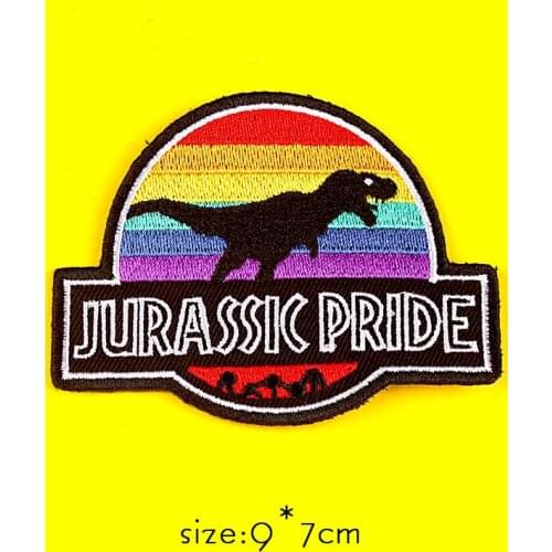 Jurassic Park Anime Patch Iron On Patches On Clothes Stripes For Clothes Stranger Things Embroidered Patches For Clothing Patch