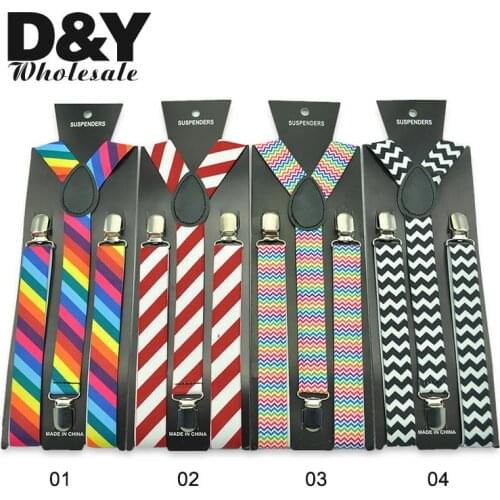 Men Women Unisex Shirt Suspenders For Pants Hot Colorful Printing 8 Colors HolStriped Er Braces Wedding Suspender Belt Straps