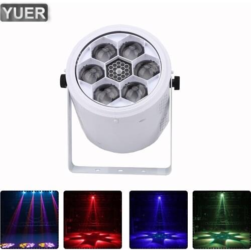 2021 Stage Effect Projector 4IN1 6X10W Bee Eye Laser Strobe Light DMX512 Dance Floor Bar Game Party DJ Disco Music Control