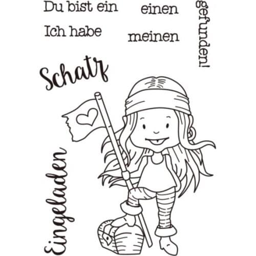 German Words Transparent Clear Silicone Stamp/Seal for DIY scrapbooking/photo album Decorative clear stamp ST0341