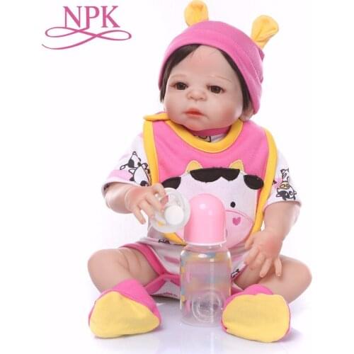 Cute 48cm Full Silicone Baby Doll 100% Handmade Lifelike Reborn fashion design bathe Christmas Gift Bedtime Playmate for sale