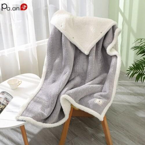 Luxury Throw Blanket Plush Multifunctional Lazy Cloak Shawl Female Cover Thick Office Nap Flannel Coral Fleece Wearable Blankets