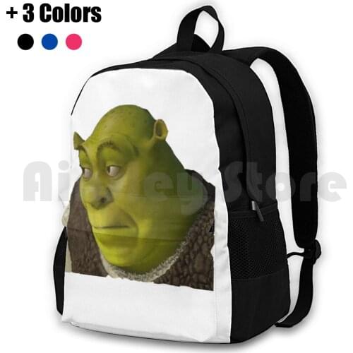 The King Of All Kings Outdoor Hiking Backpack Riding Climbing Sports Bag Shrek Memes Awesome Cute Shrek Face Dank Funny Donkey