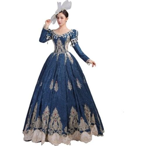 KEMAO Womens Victorian Rococo Dress Inspiration Maiden Costume 18th Century Renaissance Historical Period Dress Gown