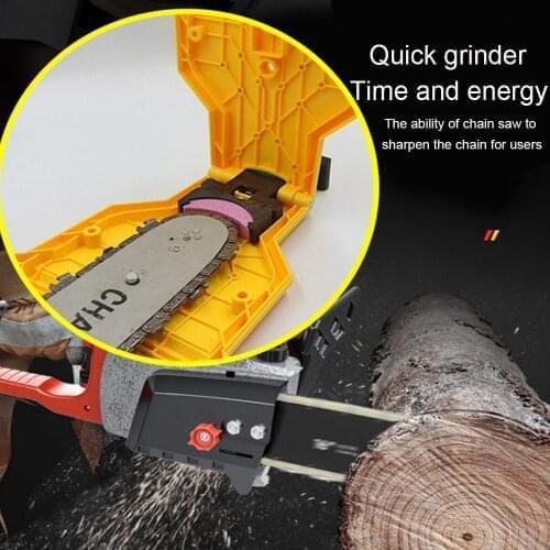 Chainsaw Teeth Sharpener Portable Sharpen Chain Saw Bar-Mount Fast Grinding Chainsaw Chain Sharpener Woodwork Sharpening Tools