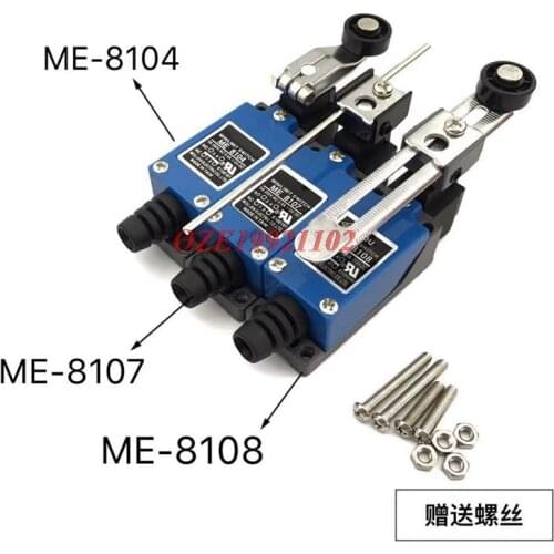 1PC ME-8108 8104 8107 8169 8166 8111 9101 AC250V 5A Rotary Adjustable Roller Lever Arm Mini Limit Switch For CNC