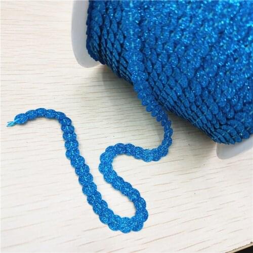 100 Yards 6mm Acid Blue Glitter Powder Coating Sequins Roll Trim, Sold per Packet of 1 Roll(100 Yards)
