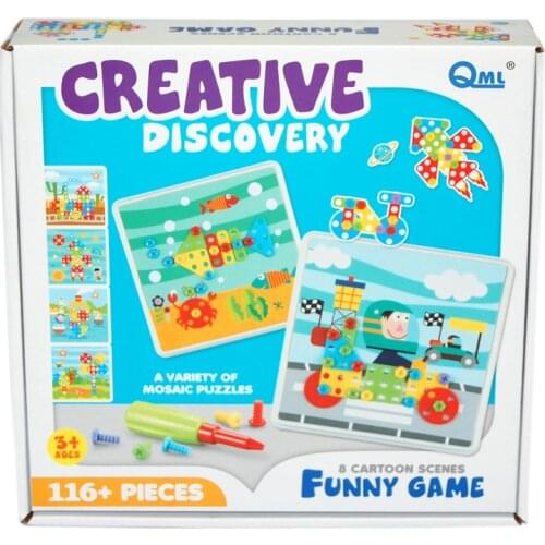 Childrens educational assembly game scene screw puzzle mushroom nail three-dimensional puzzle toy Early childhood learning