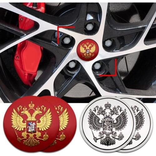 4pcs 56mm Russia Eagle Car Stickers Wheel Center Hub Caps Cover Rim Sticker National Emblem For bwm e46 e90 x3 x5 x7 s8 E36 E60