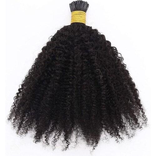 Afro Kinky Curly I Tip Hair Extensions 100 Strand Mongolian 4b 4c Microlinks I Tip Human Hair