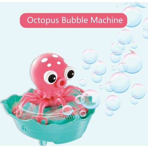 1Set Automatic Bubble Maker Outdoor Bubble Toy Cartoon Octopus Toy with Upgrade Blower Outdoor Summer Toy for Toddler