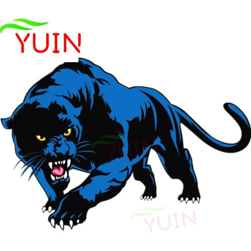 Car Sticker Motorcycle Decals Blue Panther Print Colorful Animal Decorative Creative PVC Window Bumper Waterproof Decal 18*13cm