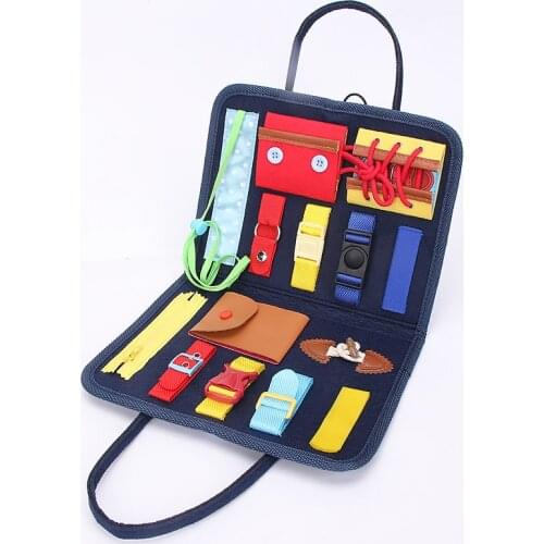 Busy Board Fine Motor Training Montessori Toys Preschool Education Kids Sensory Board Dress Learning Game Baby Montessori Toys