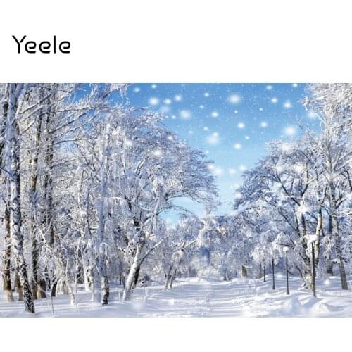 Yeele Winter Forest Tree Photocall Snowflakes Scenic Photography Backdrop Photographic Decoration Backgrounds For Photo Studio