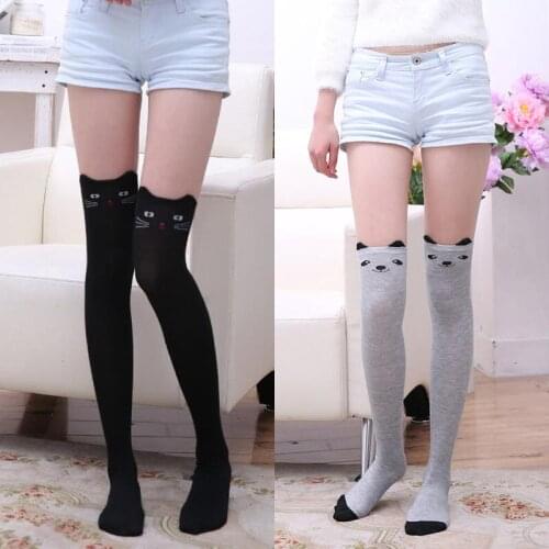 Cartoon Stockings 3D Cute Animals Knee Long Socks Bottomed Pantyhose Women Foot Socks Fashion Hosiery