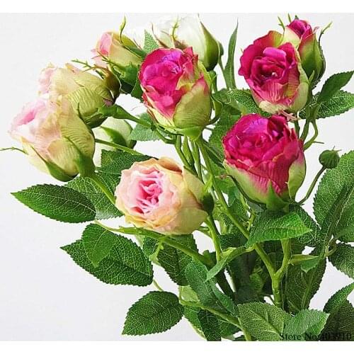 4Heads Artificial rose branch silk+plastic flores Simulation rose flowers for home hotel wedding decoration rose