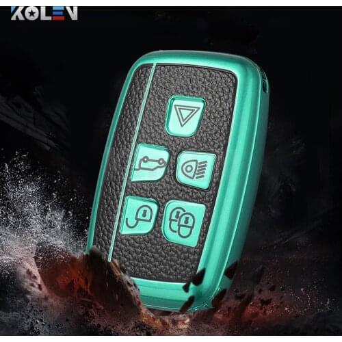 TPU+PU Car Remote Key Cover Case Shell For Land Rover Range Rover Sport Evoque Discovery Freelander For Jaguar XF XJ XE XJL XF