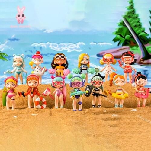 Laura Pool Party Blind Box Toys for Girls Figure Action Caja Sorpresa Surprise Box Guess Bag Cute Model Birthday Gift