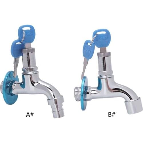 Outdoor Anti-theft Sink Faucet with Lock Key Single Handle Lockable Household Washing Water Tap Faucet