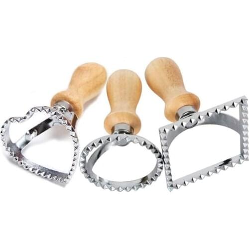 Ravioli Stamp Set Pasta Cutter Pasta Making Kit 3 Pieces Ravioli Cutter Set For Making Ravioli Cookies Dumpling-ABUX