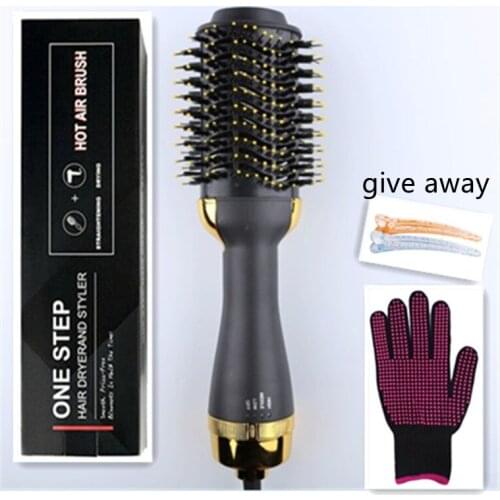 One Step Hair Dryer & Volumizer Negative Ion Straightening Brush Salon Hot Air Paddle Styling Reduce Frizz And Static Styling