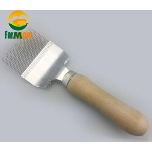 Beekeeping 17 Pin EU style Straight Needles Uncapping Fork Bee Honey Sparse Rake