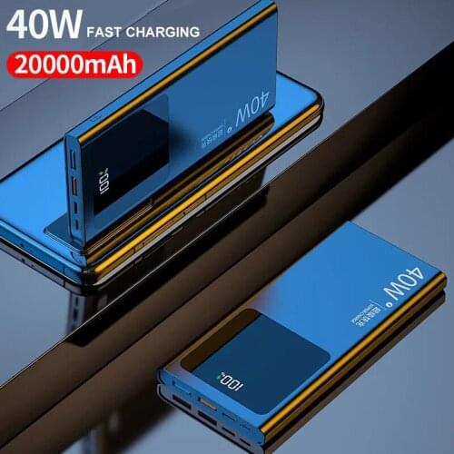 20000mAh Portable Power Bank 40W External Battery Phone Charger Powerbank For iPhone 12 11 Huawei P40 Pro P50 Xiaomi Pover Bank